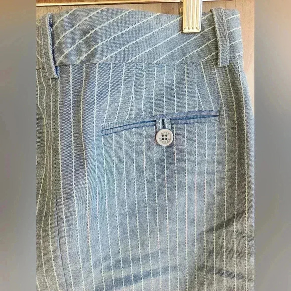 MARC JACOBS Blue Striped Front Slit Mini Skirt Size 4 Womens - Picture 6 of 8